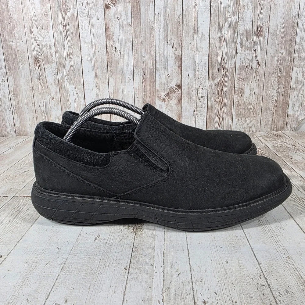 Merrell World Legend 2 Moc Mens Black Leather Slip On Shoes J94005 Size 10.5